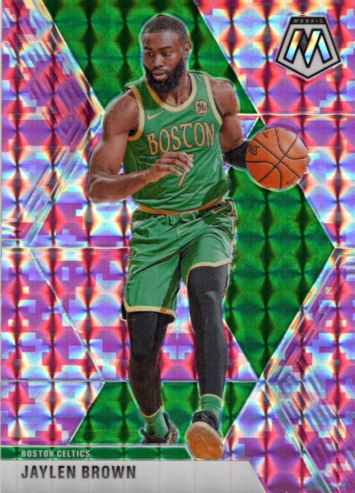 #89 Jaylen Brown - Boston Celtics - 2019-20 Panini Mosaic - Camo Pink Basketball