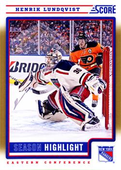 #8 Henrik Lundqvist - New York Rangers - 2012-13 Score - Gold Rush Hockey