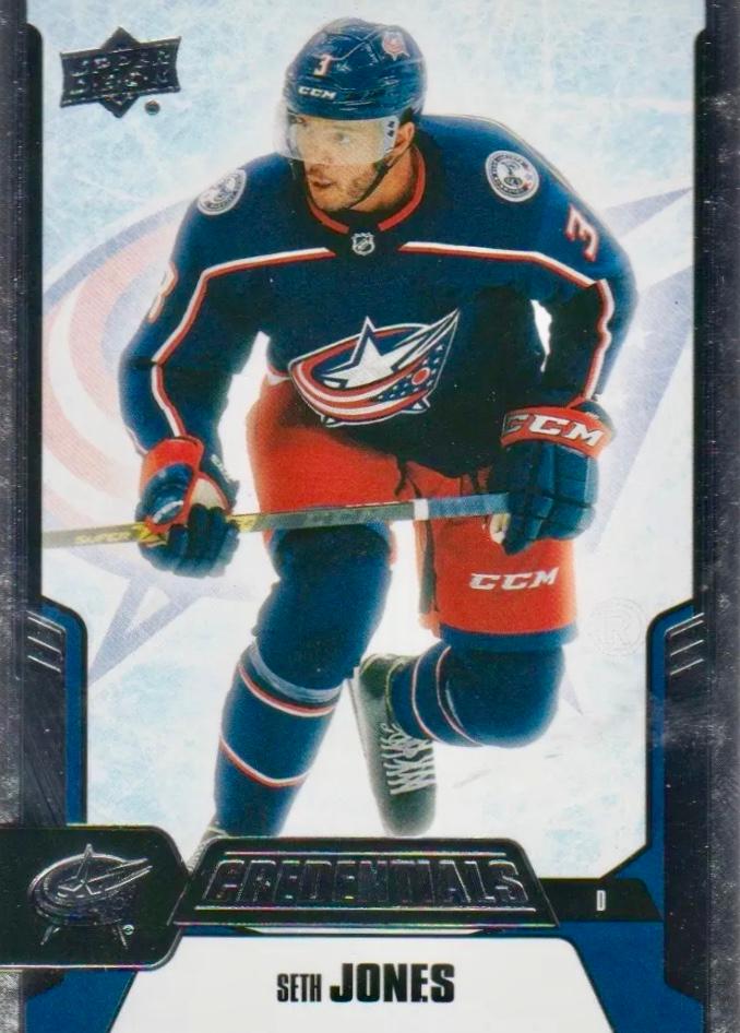 #8 Seth Jones - Columbus Blue Jackets - 2019-20 Upper Deck Credentials Hockey