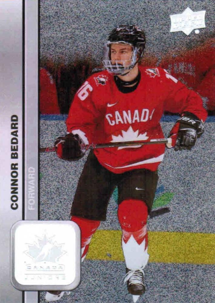 #8 Connor Bedard - Canada - 2023 Upper Deck Team Canada Juniors - Patterned Foilboard Hockey