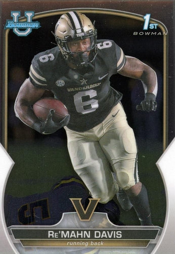 #8 Re'Mahn Davis - Vanderbilt Commodores - 2022 Bowman Chrome University Football