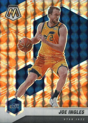 #8 Joe Ingles - Utah Jazz - 2020-21 Panini Mosaic - Mosaic Reactive Orange Basketball