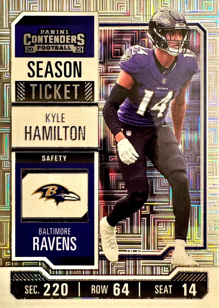 #8 Kyle Hamilton - Baltimore Ravens - 2023 Panini Contenders Football
