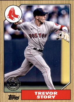 #87TBU-8 Trevor Story - Boston Red Sox - 2022 Topps Update - 1987 Topps Baseball 35th Anniversary Baseball
