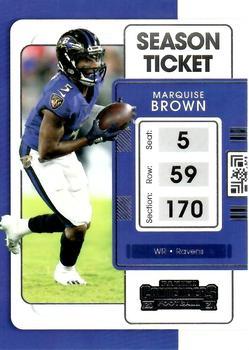 #8 Marquise Brown - Baltimore Ravens - 2021 Panini Contenders Football