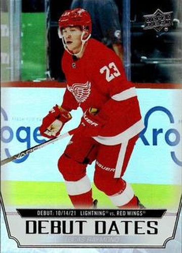 #DD-8 Lucas Raymond - Detroit Red Wings - 2022-23 Upper Deck - Debut Dates Hockey