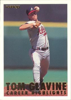 #8a Tom Glavine - Atlanta Braves - 1993 Fleer - Tom Glavine Career Highlights Baseball