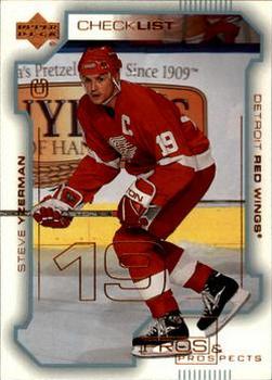 #90 Steve Yzerman - Detroit Red Wings - 2000-01 Upper Deck Pros & Prospects Hockey