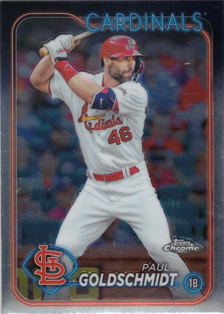 #90 Paul Goldschmidt - St. Louis Cardinals - 2024 Topps Chrome Baseball