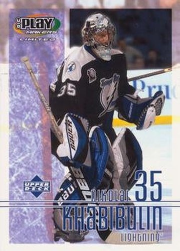 #90 Nikolai Khabibulin - Tampa Bay Lightning - 2001-02 Upper Deck Playmakers Hockey