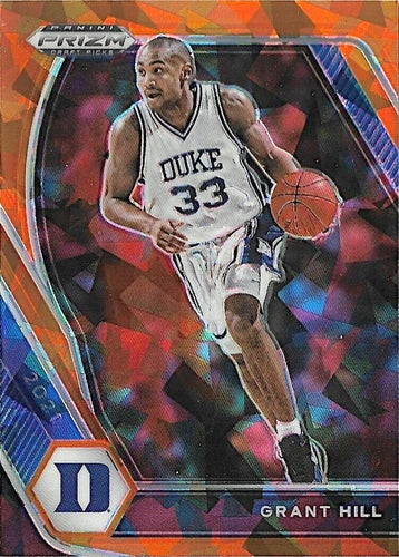 #90 Grant Hill - Duke Blue Devils - 2021 Panini Prizm Draft Picks - Orange Ice Basketball