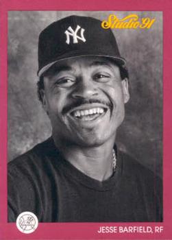 #91 Jesse Barfield - New York Yankees - 1991 Studio Baseball