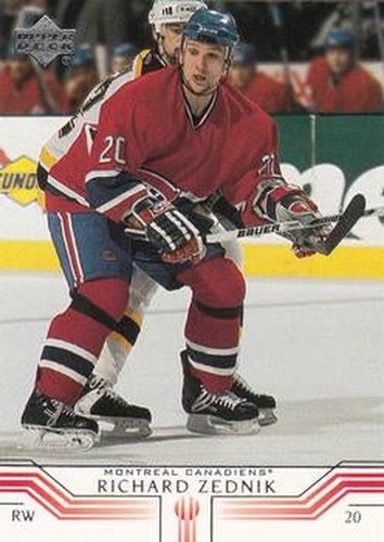 #91 Richard Zednik - Montreal Canadiens - 2001-02 Upper Deck Hockey