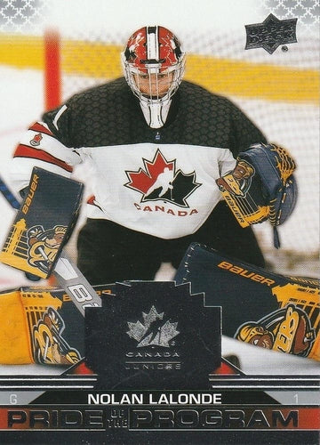 #91 Nolan Lalonde - Canada - 2022-23 Upper Deck Team Canada Juniors Hockey
