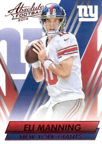 #91 Eli Manning - New York Giants - 2014 Panini Absolute - Red Football