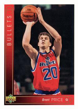 #91 Brent Price - Washington Bullets - 1993-94 Upper Deck Basketball
