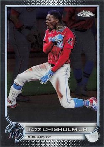 #91 Jazz Chisholm Jr. - Miami Marlins - 2022 Topps Chrome Baseball