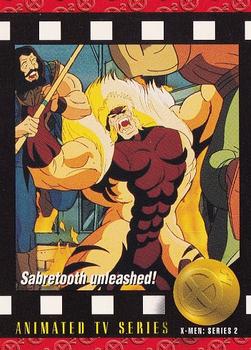 #91 Sabretooth unleashed! - 1993 SkyBox X-Men Series 2