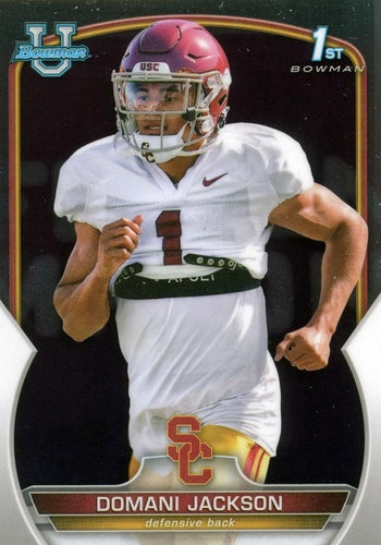#91 Domani Jackson - USC Trojans - 2022 Bowman Chrome University Football