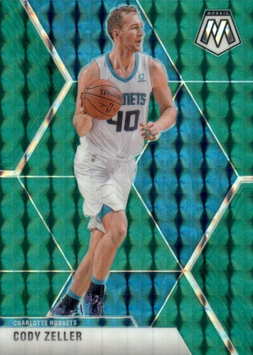 #92 Cody Zeller - Charlotte Hornets - 2019-20 Panini Mosaic - Green Prizm Basketball