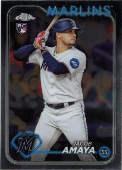 #92 Jacob Amaya - Miami Marlins - 2024 Topps Chrome Baseball
