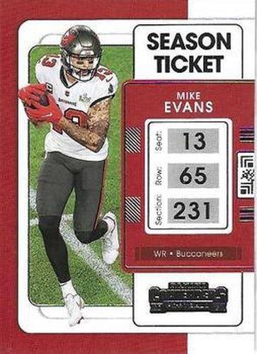 #92 Mike Evans - Tampa Bay Buccaneers - 2021 Panini Contenders Football