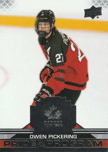 #92 Owen Pickering - Canada - 2022-23 Upper Deck Team Canada Juniors Hockey