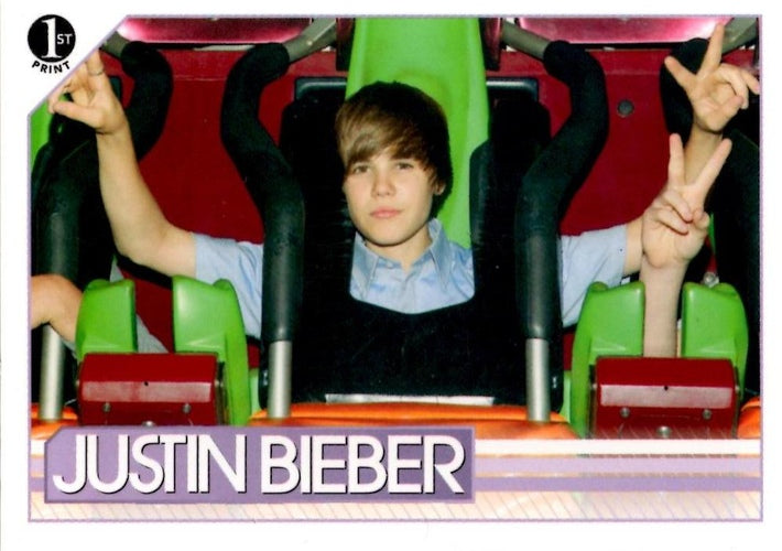 #93 Justin prepared to take on Tatsu on May, 8, 20 - 2010 Panini Justin Bieber