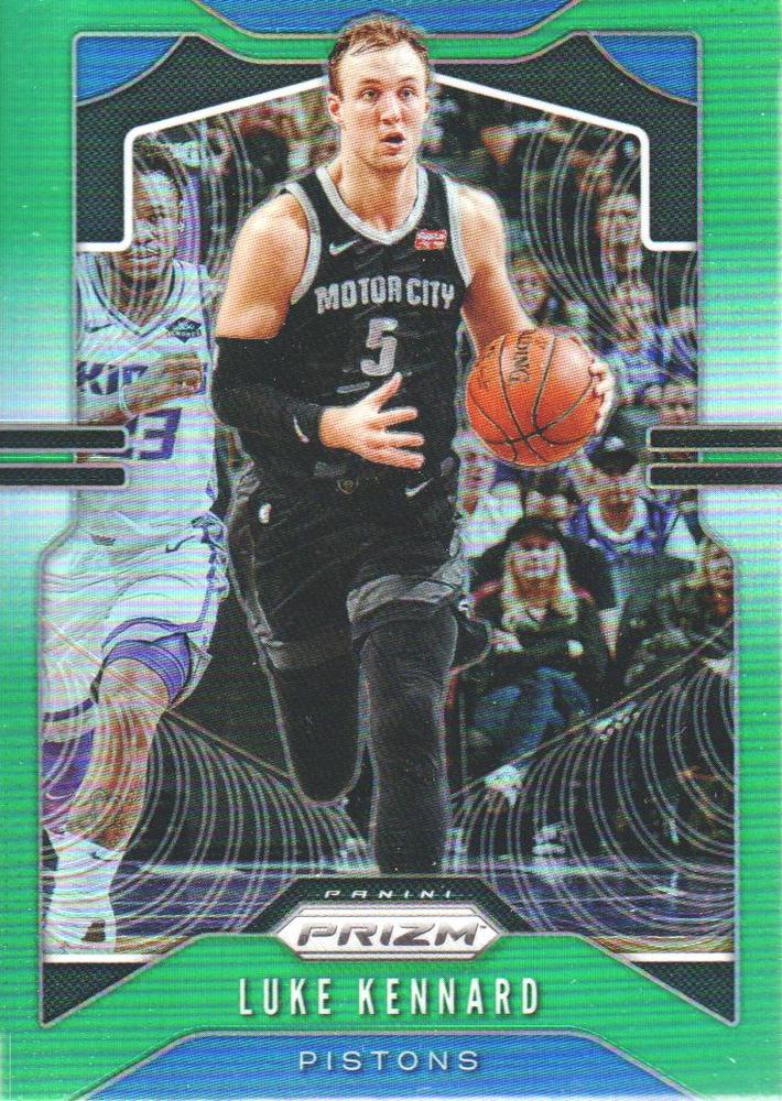 #93 Luke Kennard - Detroit Pistons - 2019-20 Panini Prizm - Prizms Green Basketball