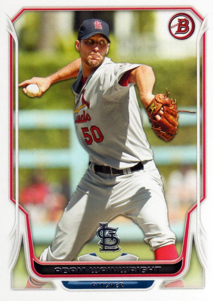 #93 Adam Wainwright - St. Louis Cardinals - 2014 Bowman Baseball