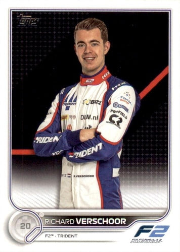 #93 Richard Verschoor - Trident F2 - 2022 Topps Formula 1 Racing
