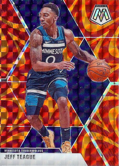 #93 Jeff Teague - Minnesota Timberwolves - 2019-20 Panini Mosaic - Reactive Orange Basketball