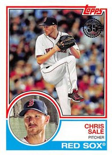#83-93 Chris Sale - Boston Red Sox - 2018 Topps - 1983 Topps Baseball 35th Anniversary Baseball