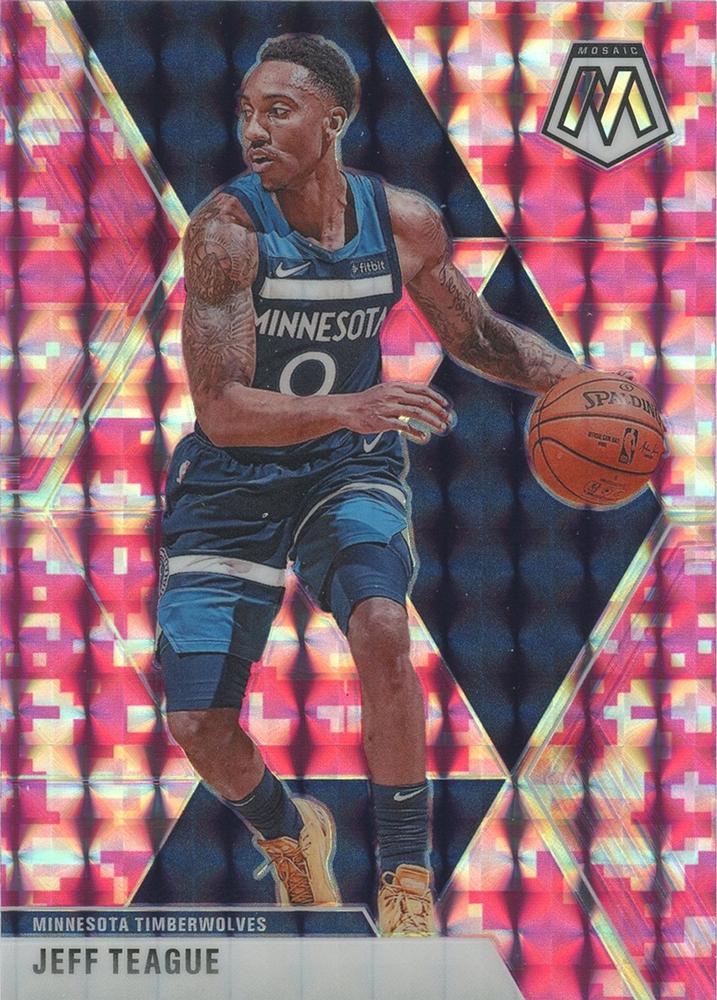 #93 Jeff Teague - Minnesota Timberwolves - 2019-20 Panini Mosaic - Camo Pink Basketball