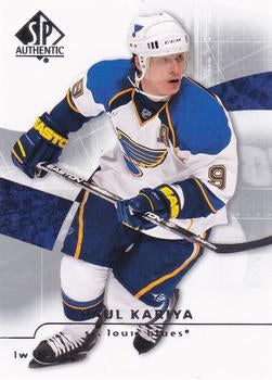 #25 Paul Kariya - St. Louis Blues - 2008-09 SP Authentic Hockey