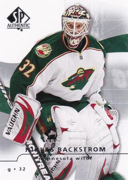 #33 Niklas Backstrom - Minnesota Wild - 2008-09 SP Authentic Hockey