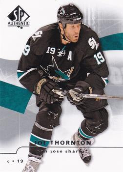 #58 Joe Thornton - San Jose Sharks - 2008-09 SP Authentic Hockey