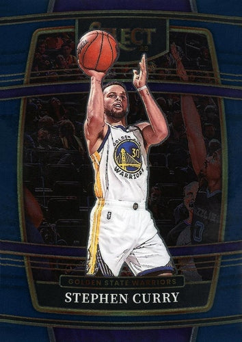 #94 Stephen Curry - Golden State Warriors - 2021-22 Panini Select - Blue Basketball