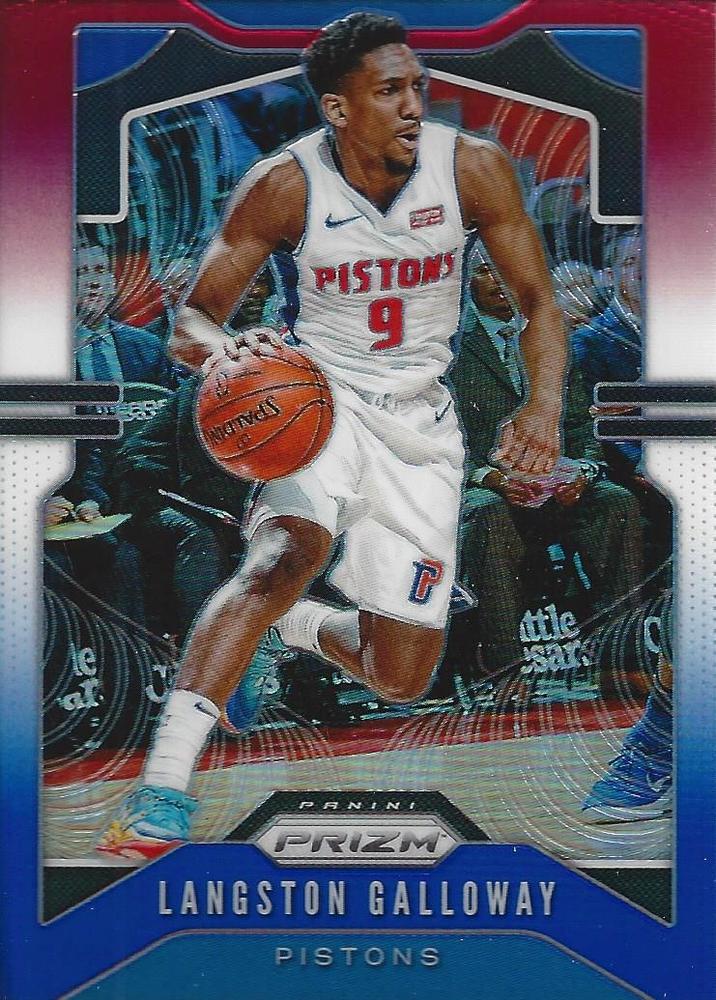 #94 Langston Galloway - Detroit Pistons - 2019-20 Panini Prizm - Prizms Red White and Blue Basketball