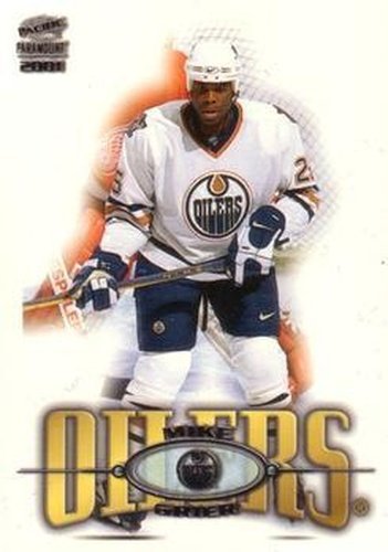 #94 Mike Grier - Edmonton Oilers - 2000-01 Pacific Paramount Hockey