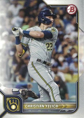 #94 Christian Yelich - Milwaukee Brewers - 2022 Bowman Baseball