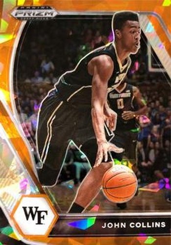 #94 John Collins - Wake Forest Demon Deacons - 2021 Panini Prizm Draft Picks - Orange Ice Basketball