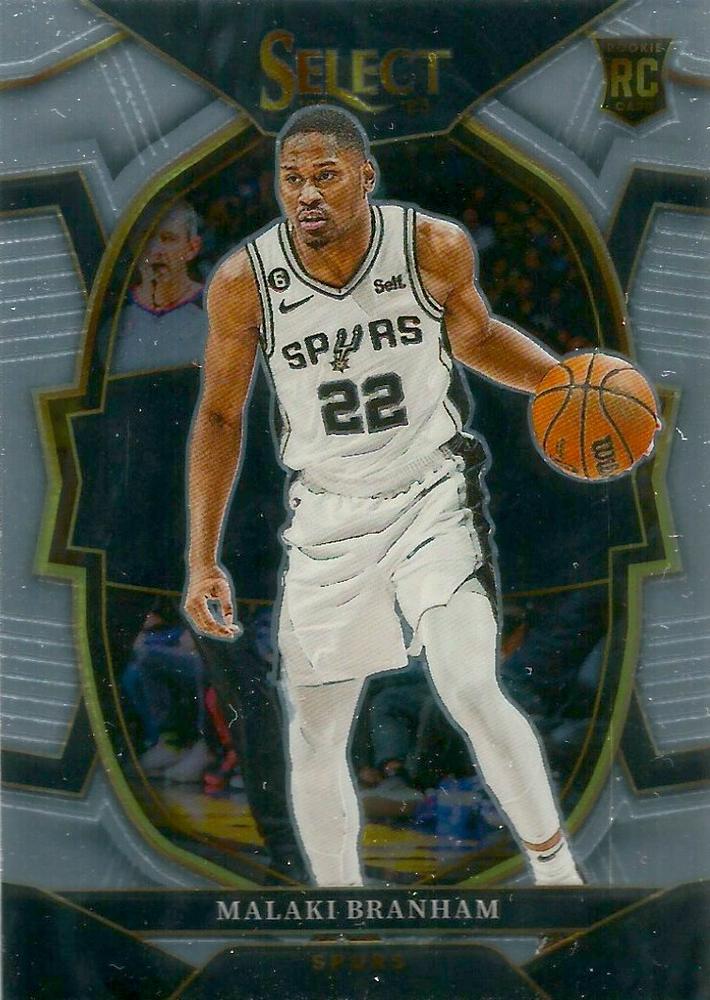#95 Malaki Branham - San Antonio Spurs - 2022-23 Panini Select Basketball