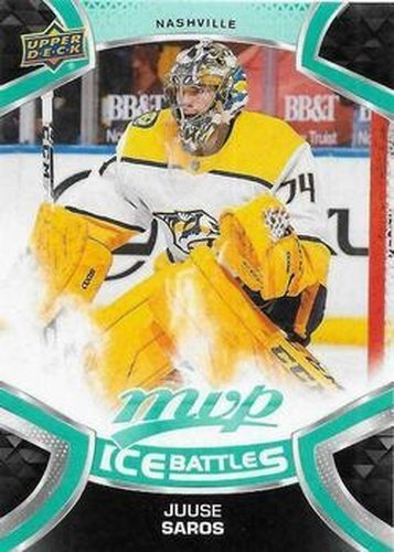 #95 Juuse Saros - Nashville Predators - 2021-22 Upper Deck MVP - Ice Battles Hockey