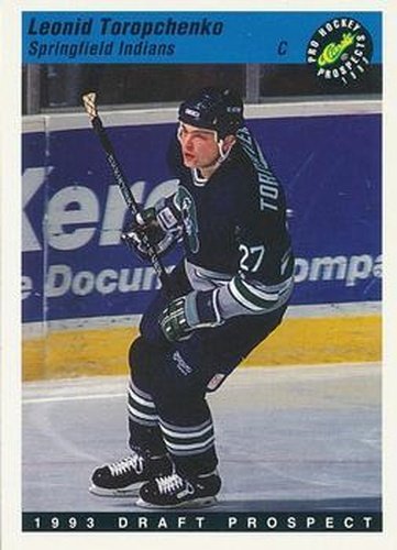 #95 Leonid Toropchenko - Springfield Indians - 1993 Classic Pro Prospects Hockey