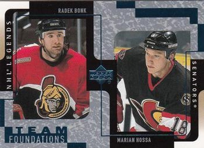 #95 Radek Bonk / Marian Hossa - Ottawa Senators - 2000-01 Upper Deck Legends Hockey