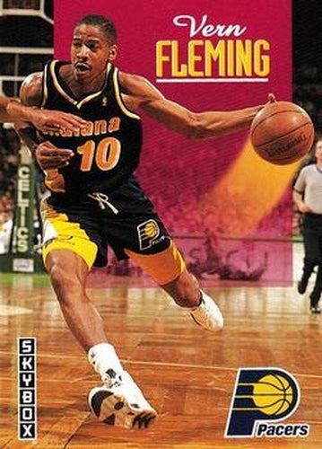 #95 Vern Fleming - Indiana Pacers - 1992-93 SkyBox Basketball