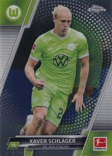 #95 Xaver Schlager - VfL Wolfsburg - 2021-22 Topps Chrome Bundesliga Soccer