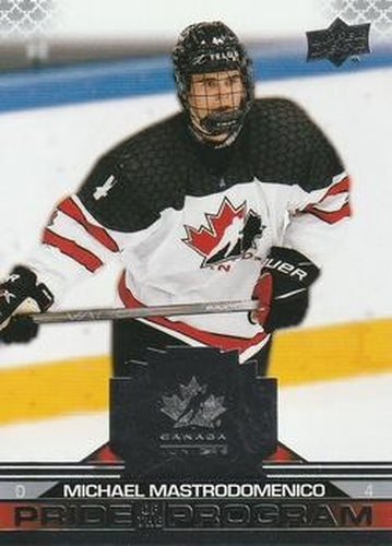 #95 Michael Mastrodomenico - Canada - 2022-23 Upper Deck Team Canada Juniors Hockey
