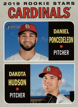 #96 Cardinals 2019 Rookie Stars Daniel Poncedeleon / Dakota Hudson - - 2019 Topps Heritage Baseball